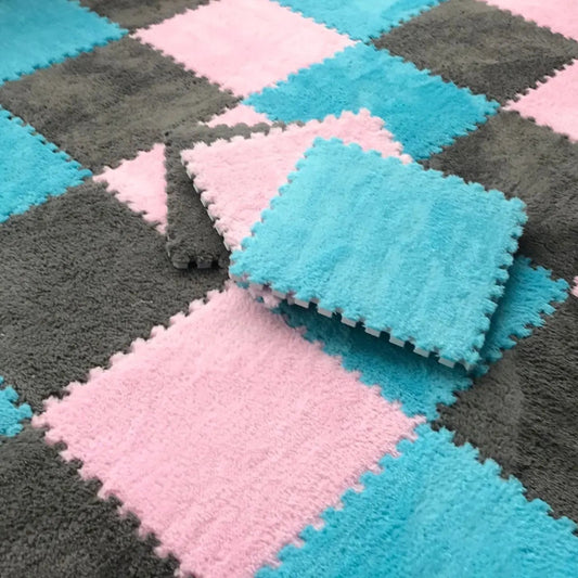 Bunte Plüschmatte