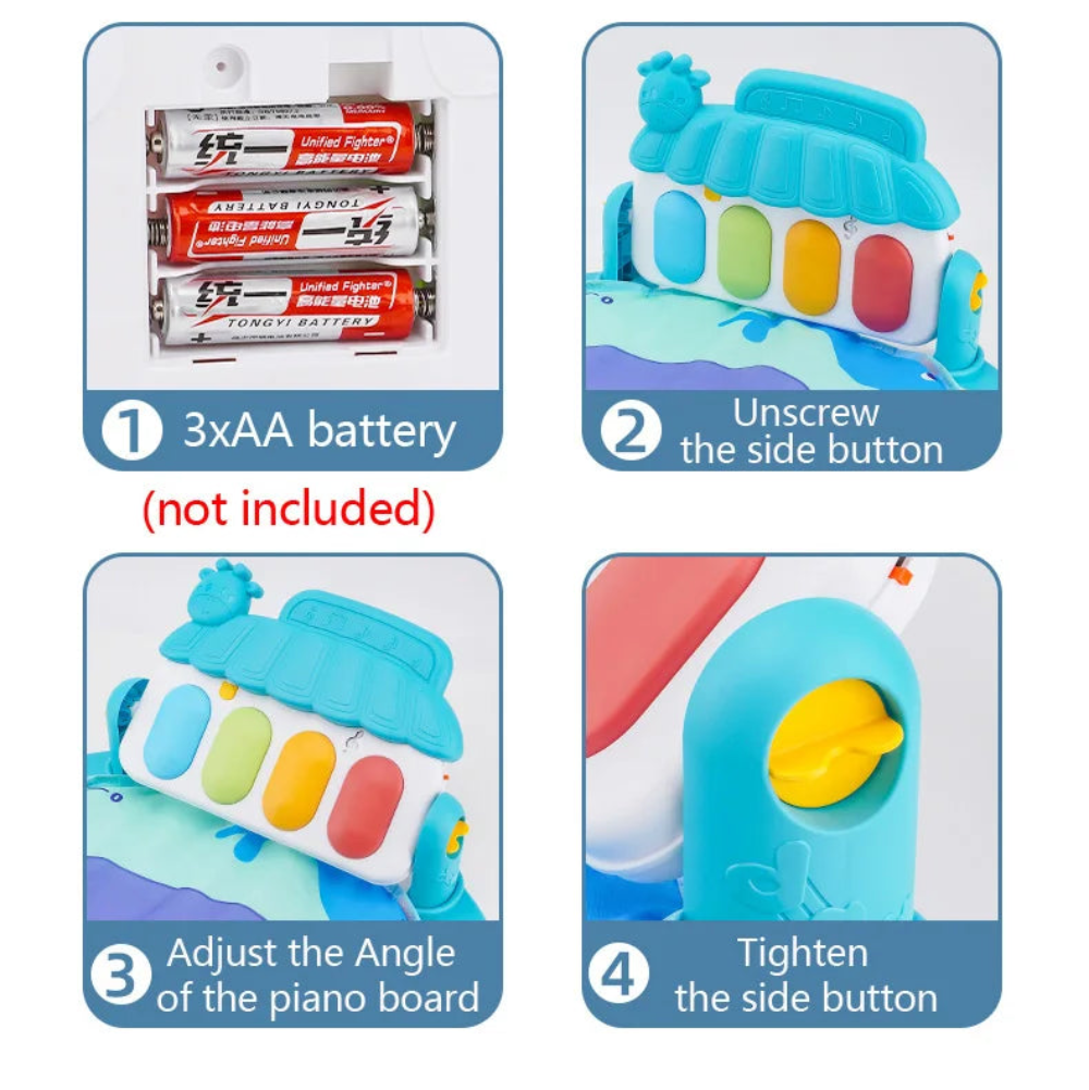 Baby Fitness Musik Klavier Krabbeldecke 0-36 Monate