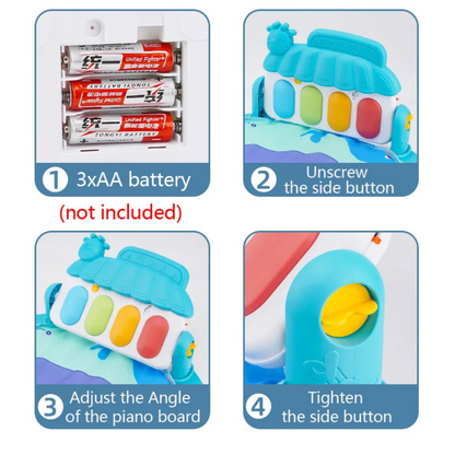 Baby Fitness Musik Klavier Krabbeldecke 0-36 Monate